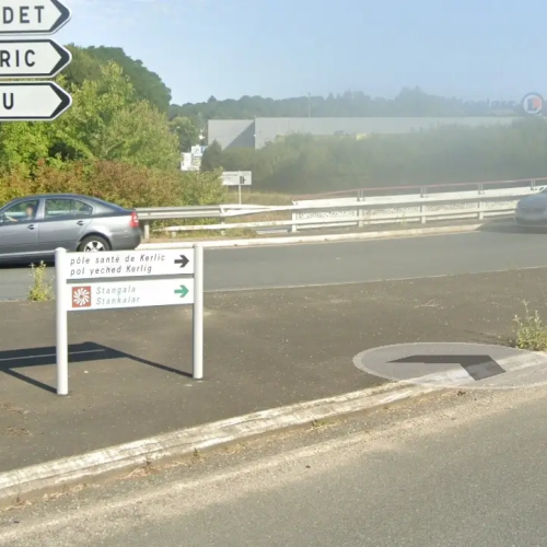 Prendre en direction du Pôle Santé de Kerlic (photo Google)