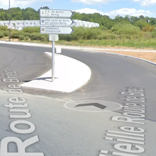 Prendre en direction du Pôle Santé de Kerlic (photo Google)